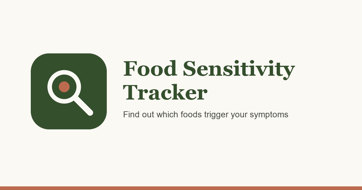 Food Sensitivity Tracker | Find Out Which Foods Trigger Your Symptoms
